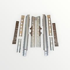 Пороги Део Ланос (усилитель,соелинит,внутр.короб) 10 деталей 